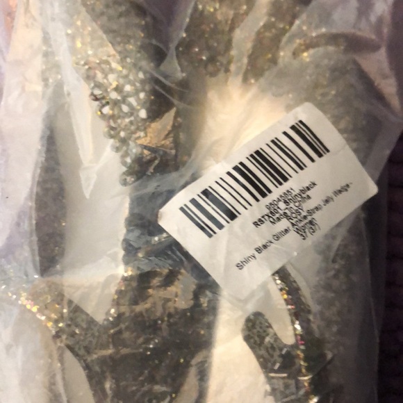 ✨🌈Colourful Glitter on Transparent Black Jelly Wedge (37) - Picture 9 of 9